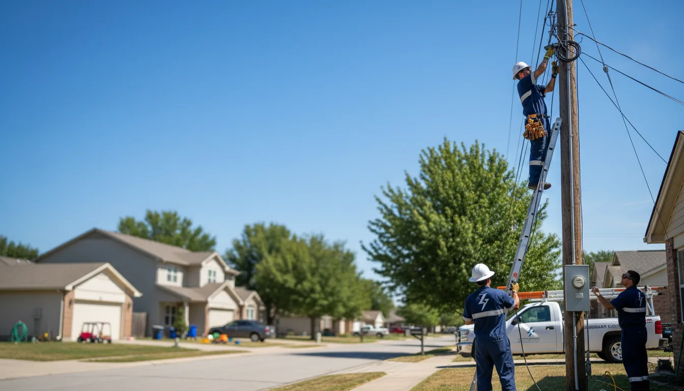 Residential electrician providing installation services in Maeystown, IL